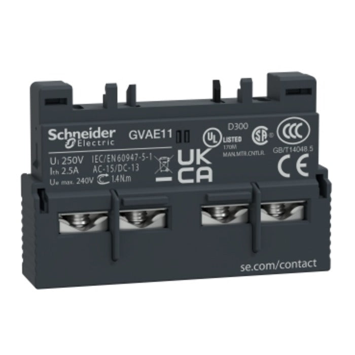 .bloco contato auxiliar frontal 1NA+1NF SCHNEIDER GV2GV3 GVAE11