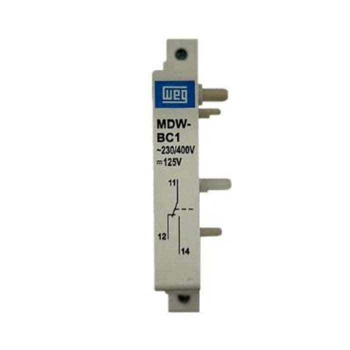 bloco contato auxiliar lateral 1NA+1NF BR BC1-1 p/ disj din MDW04~125 WEG 10261573