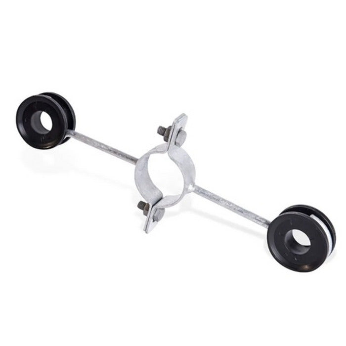 isolador simples p/mastro franklin 1 1/2" c/2 descidas GF PARATEC PRT-263