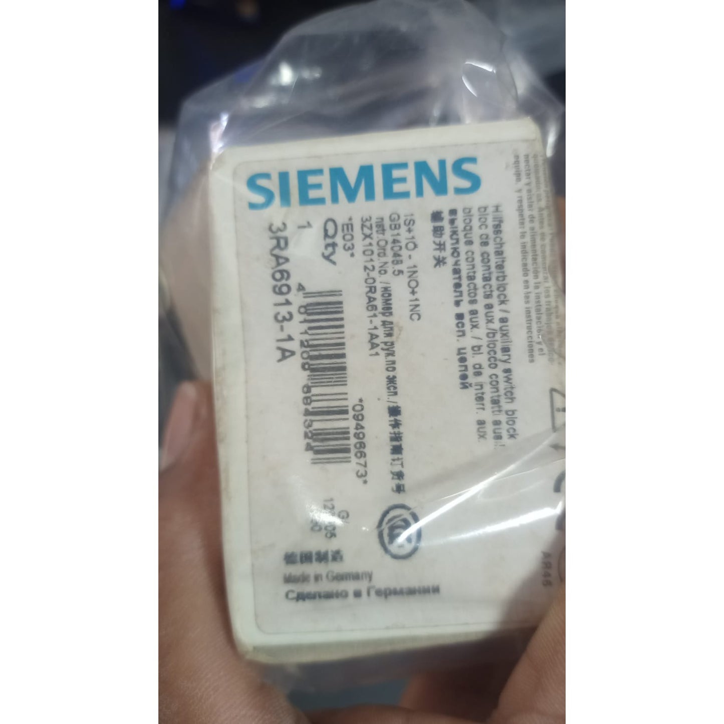 .bloco contato auxiliar 1NF+1NA SIEMENS 3RA6913-1A