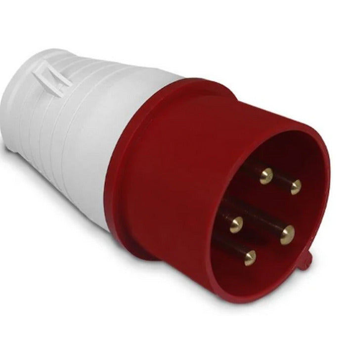 plug macho industrial 3P+T+N 32A 6H vermelho 380~440Vca IP44 linha standard PIWD-32P5H6E53