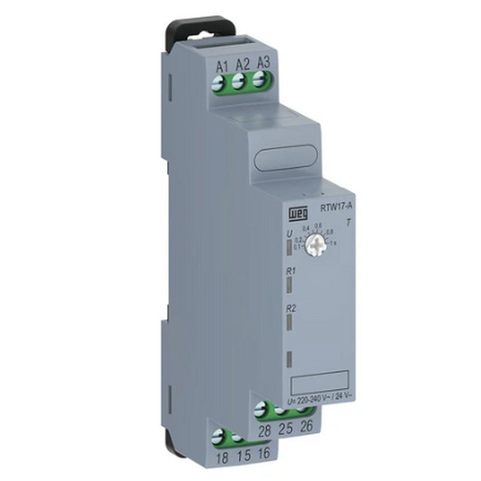 rele temporizado retardo energizacao 1NAF 1~10s 220~240Vca/24Vcc RTW17-A01U010SE40 WEG 12735382 [12.06.01.028]