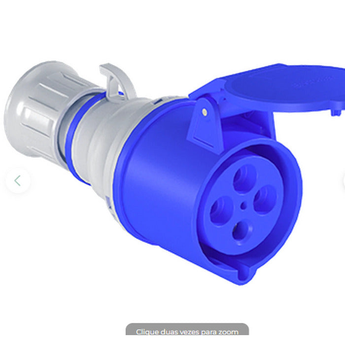 conector industrial 3P+T 32A 9H azul 200~250Vca IP44 linha standard CIWD-32P4H9E57 WEG 14684874 [12.12.02.007]