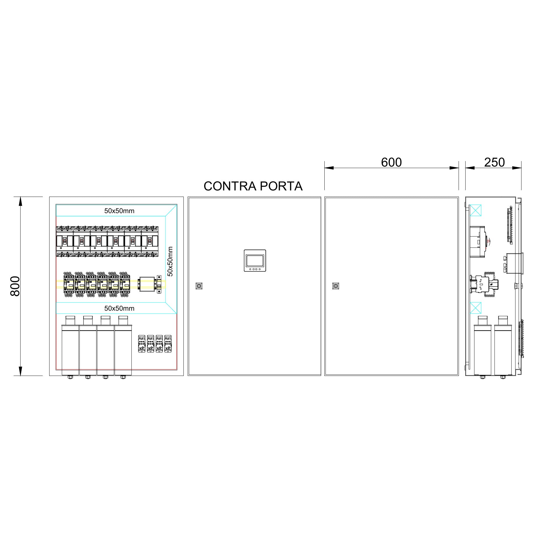 [kit.CCR] banco de capacitores  45kVAr 3#380/220Vca (6x7,5kVAr) WEG (uso EXTERNO IP54)