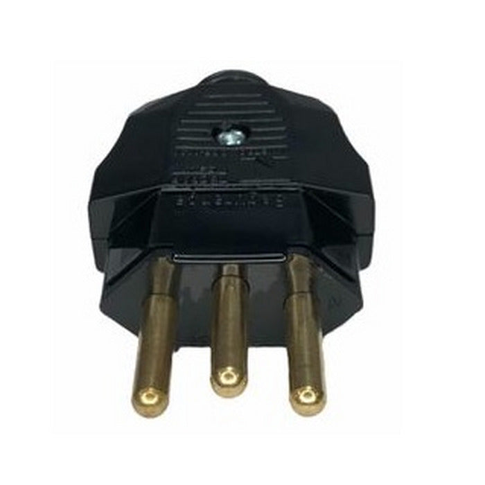 plug macho residencial 2P+T 20A 250V 180º PRETO WEG 13301717 [12.04.01.025]