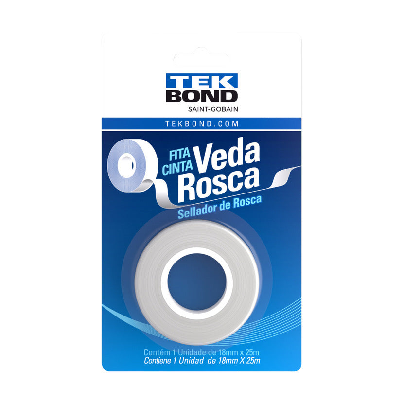 fita veda rosca 18mm x 25m TEKBOND 1025180250 [13.07.02.002]