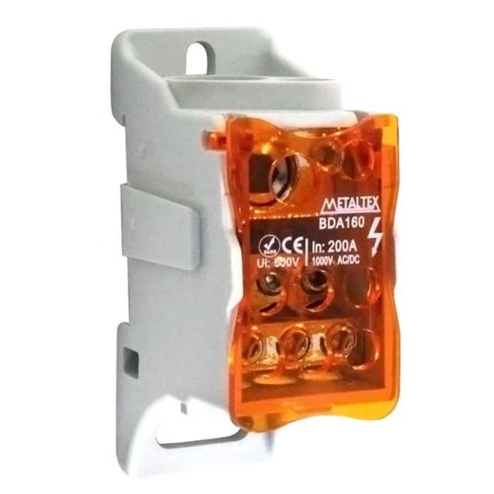 bloco distribuicao modular 160A 8 terminais METALTEX BDA160 [11.04.01.039]