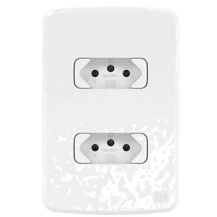 2 tomada 10A c/placa 4x2" KLIN WEG 13329886 [12.04.01.024]