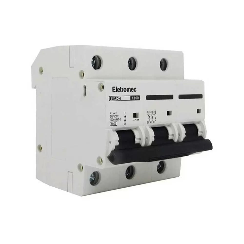 disjuntor DIN 3x100A 6kA EATON ELETROMEC ELMDH-3C100 [11.13.01.016 e 017]