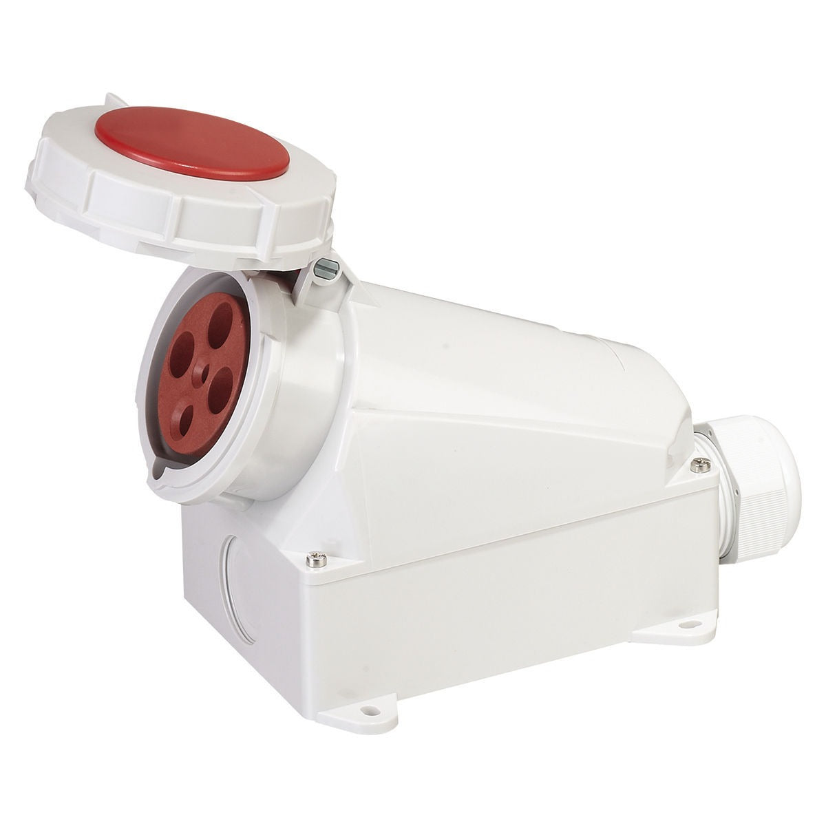 tomada industrial sobrepor 3P+T 63A 6H vermelho 380~440Vca linha premium TSW-63P4H6E53 WEG 12822113 [12.10.02.015]