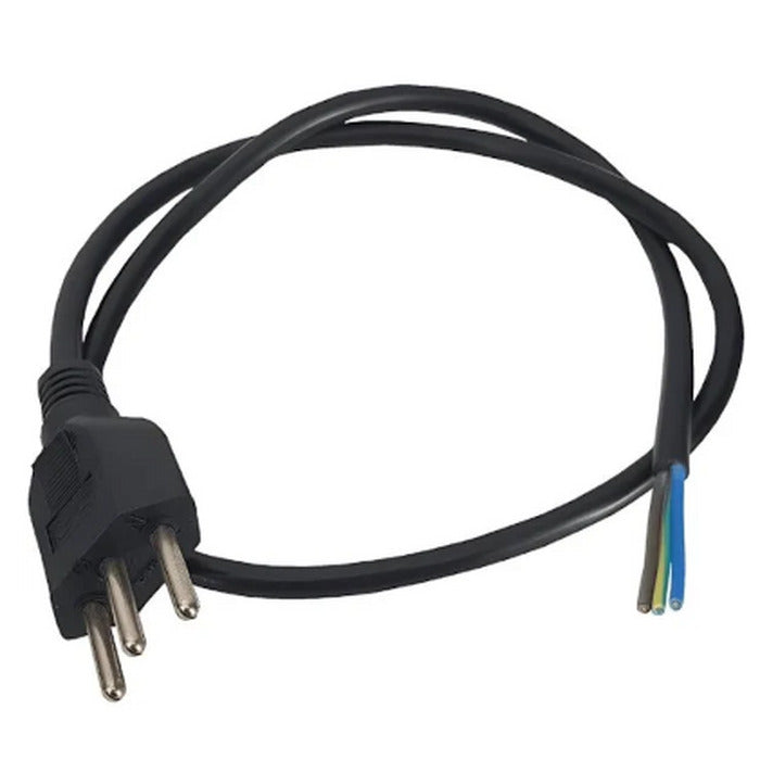rabicho 0,5m 3x1mm² plug MACHO 2P+T 10A SILTRONICS [12.10.02.007]
