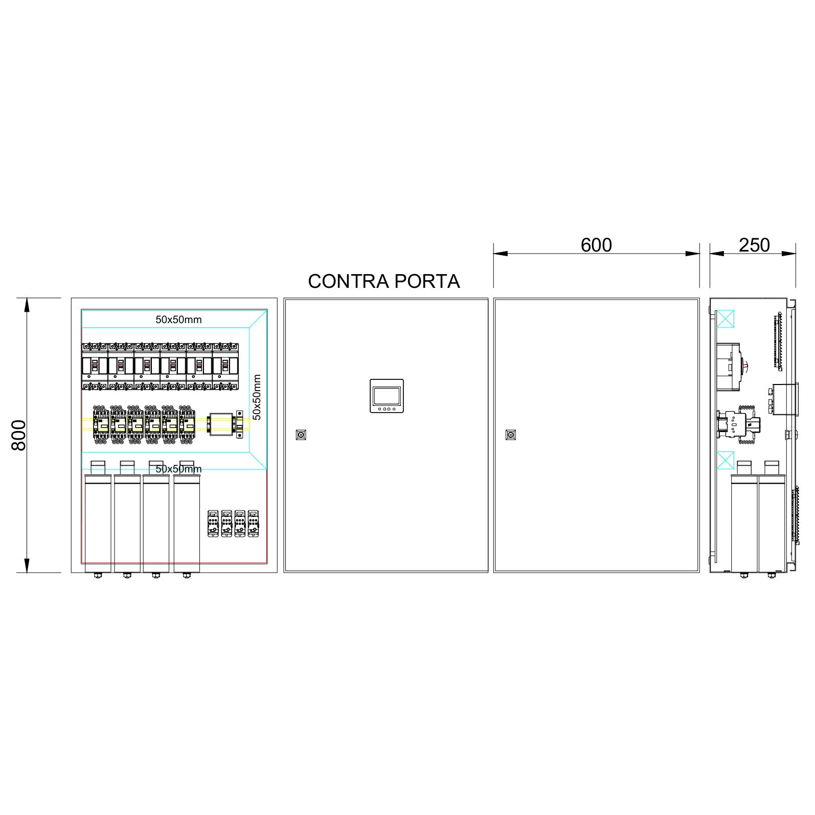 [kit.CCR] banco de capacitores  75kVAr 3#380/220Vca (6x12,5kVAr) WEG (uso EXTERNO IP54)