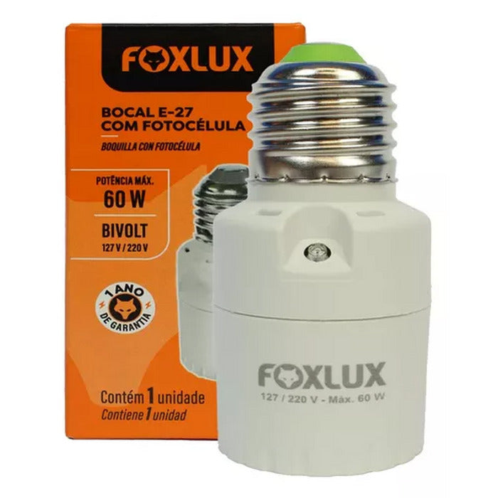 bocal E27 c/sensor fotocelula FOXLUX 32.11 [13.12.01.019]