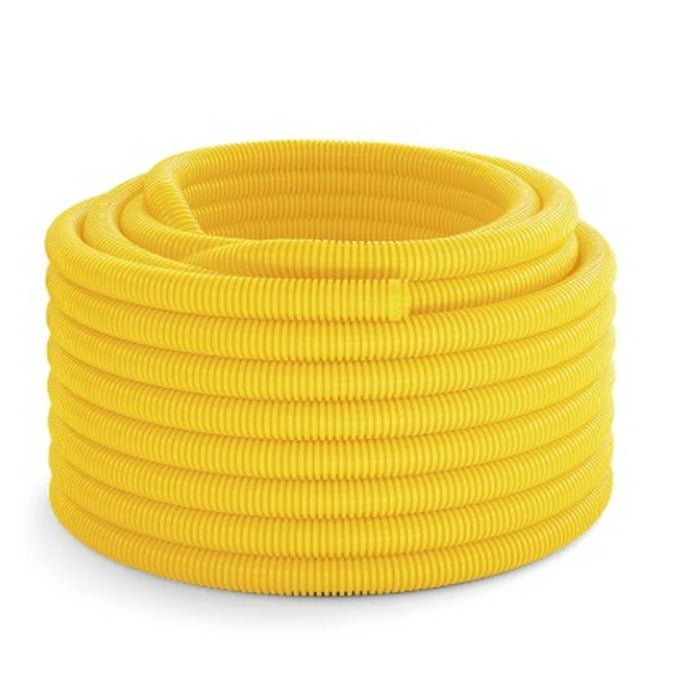 eletroduto flexivel corrugado PVC amarelo 20mm 1/2"  (rolo 50m) PLASTIBRAS
