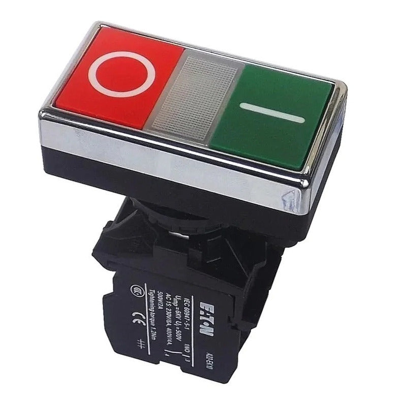 botao duplo iluminado 220Vca 1NA+1NF EATON ELETROMEC ELBCI-DP1NA1NF220 [11.08.01.031 A 032]
