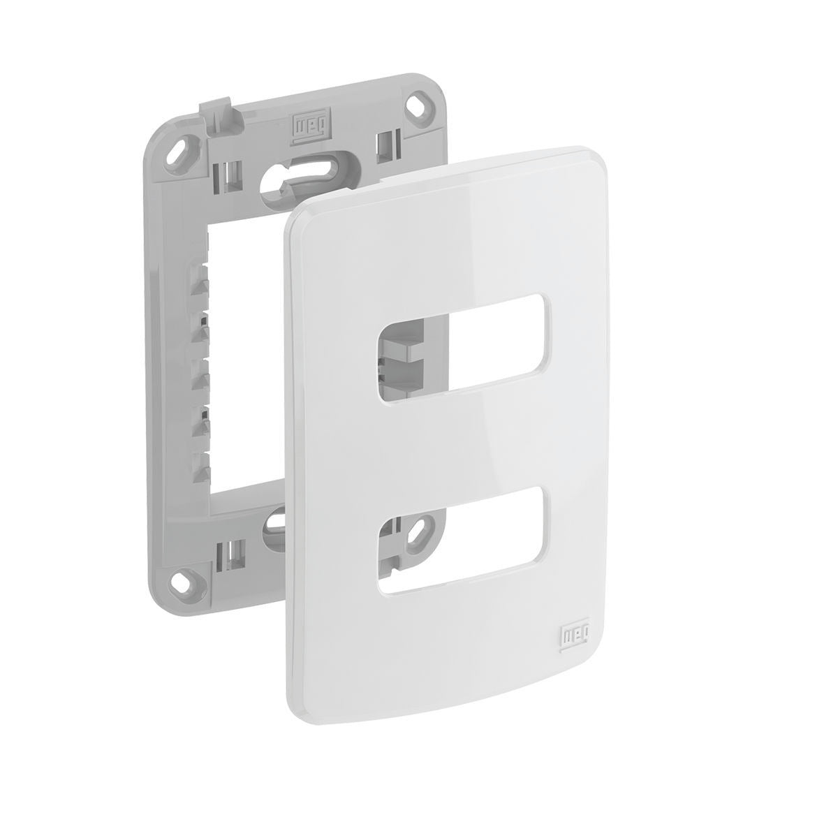 placa 4x2" 2 posicoes + suporte branco COMPOSE WEG 13295537 [12.02.01.017]