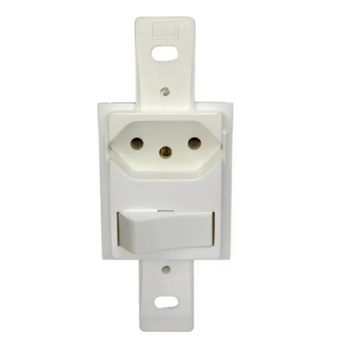 1 interruptor simples + 1 tomada 10A c/placa 4x2" KLIN WEG 13328734 [12.04.01.019]