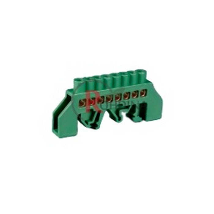 barra distribuicao 12 furos 80A VERDE "terra" ROHDINA 7881266 [11.04.01.044]