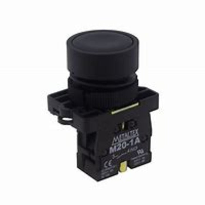 botao impulso 22mm PRETO 1NA METALTEX P20AFR-B-1A [11.10.01.005]