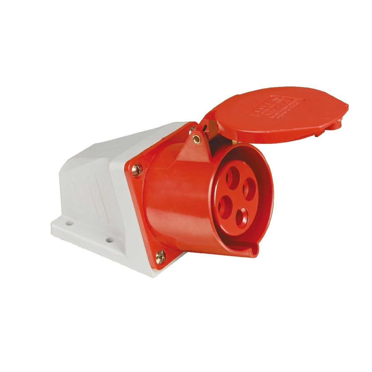 tomada industrial sobrepor 3P+T 32A 6H vermelho 380~440Vca IP44 linha standard TSWD-32P4H6E53 WEG 14684771[12.14.02.015]