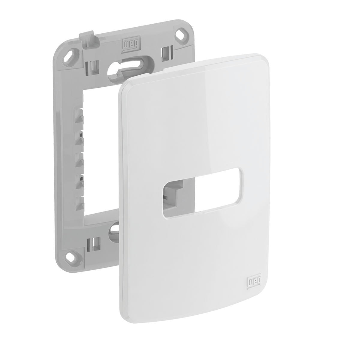 placa 4x2" 1 posicao + suporte branco COMPOSE WEG 13295536 [12.02.01.016]