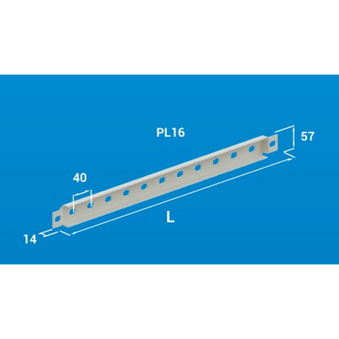 perfil lateral 600mm p/armario RAL0735 OPCAO PL16-60R7035 [15.06.03.003]