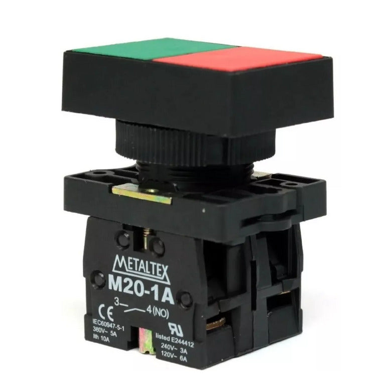 botao duplo 1NA+1NF METALTEX P20APL-1C [11.06.01.021]