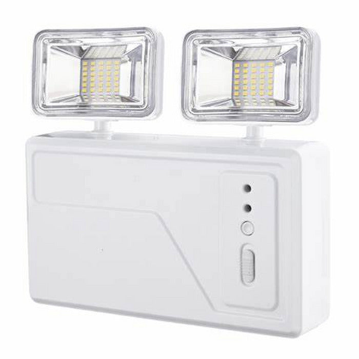 luminaria emergencia LED 2 farois 127/220Vca FOXLUX/FAMASTIL 17.15  [13.14.01.008 a 009]