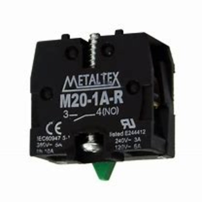 bloco contato 1NA p/botao M20/P20 METALTEX M20-1A [11.06.01.015]
