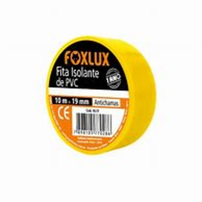 fita isolante AMARELA rolo 10m c/1 und FOXLUX 10.11 [11.01.03.004]