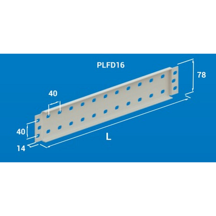 perfil lateral DUPLO 600mm p/armario RAL0735 OPCAO PLFD16-60R7035 [15.06.03.002]