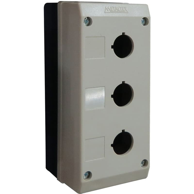 caixa PVC 22mm 03 furos CINZA METALTEX TN2-B3 [11.06.01.008]
