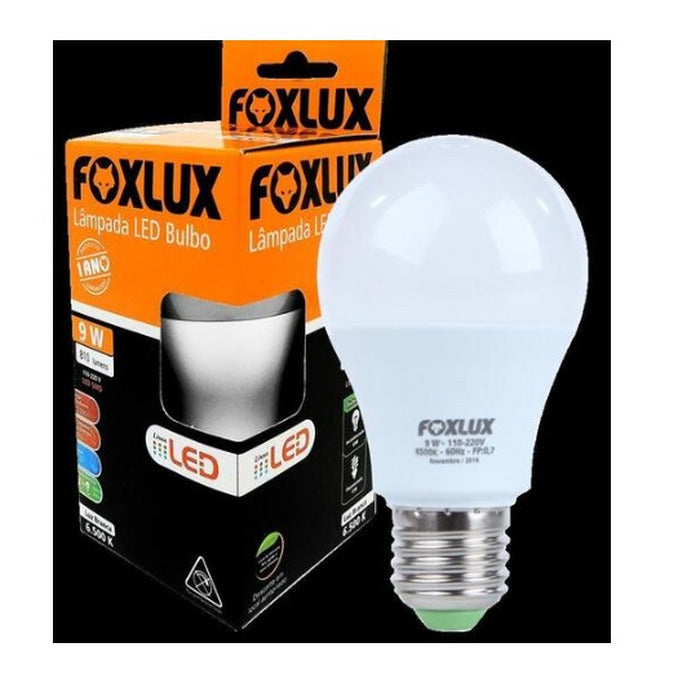 lampada LED  bulbo 09W 6500k E27 127/220V FOXLUX/FAMASTIL LED90.07 [13.12.01.002]