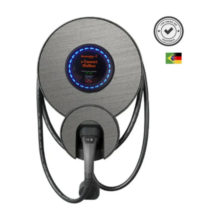 carregador veículos elétricos até 1x22kWca SMART c/cabo fixo TIPO 02 e-CONNECT WALLBOX WEIDMULLER C278137.6000