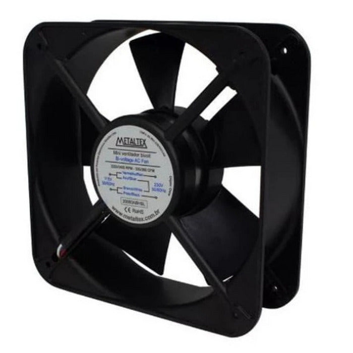 ventilador 200x200mm 220Vca rolamento METALTEX 20060C2HBL [13.07.03.001]