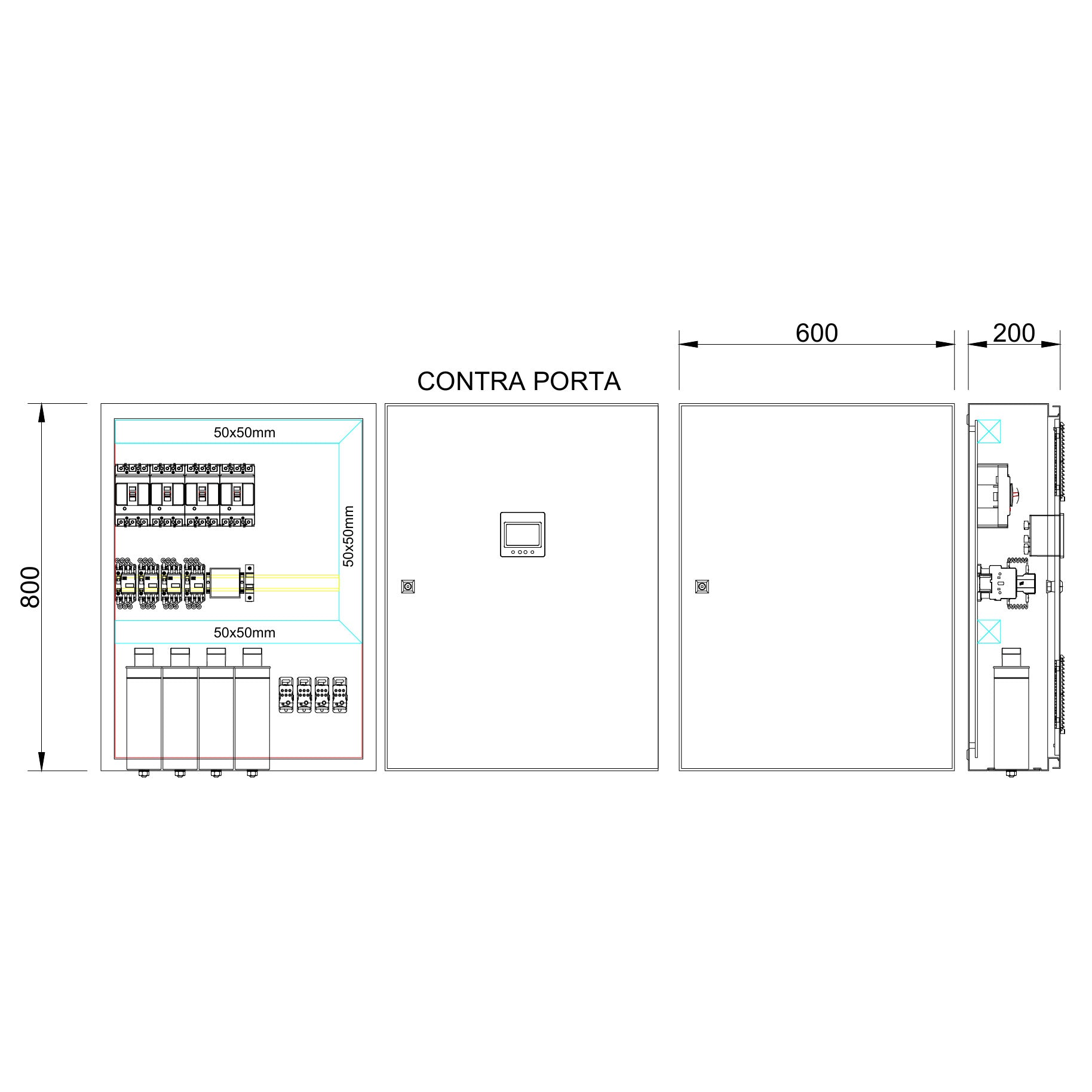 [kit.CCR] banco de capacitores  30kVAr 3#380/220Vca (4x7,5kVAr) WEG (uso EXTERNO IP54)