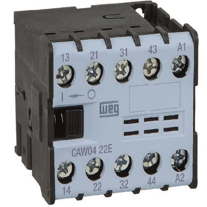 contator auxiliar 1NA+3NF 6A 220Vca CAW04-13-00D23 WEG 12896541 [12.10.01.019]