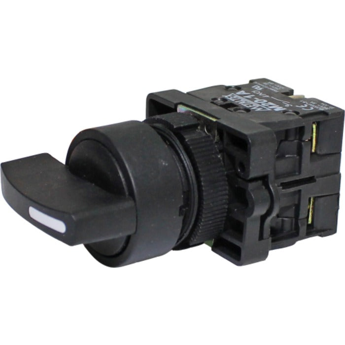 chave seletora plastica knob LONGO 2 pos sem retencao/com retorno 1NA METALTEX P20SLR3-B-1A [11.10.01.019]
