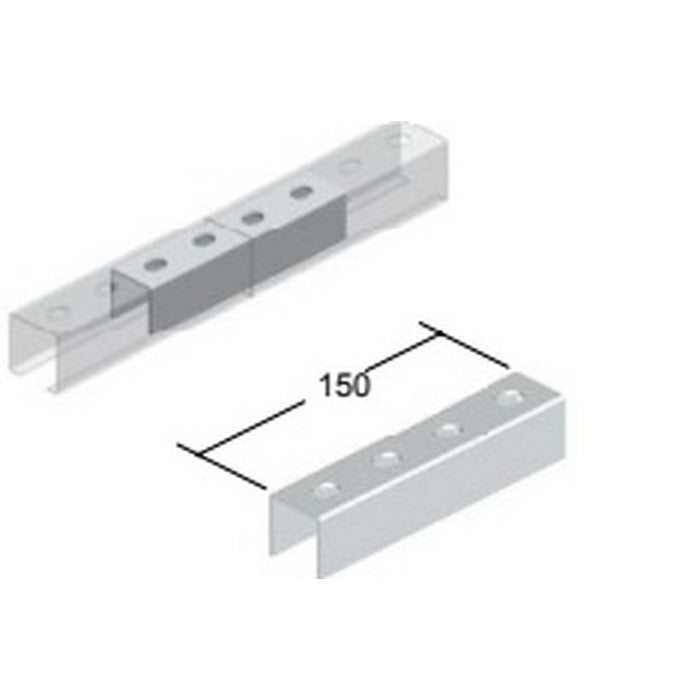 emenda reta interna (perfilado 38x38) ZINC INECEL IN-2001 [14.16.02.001]