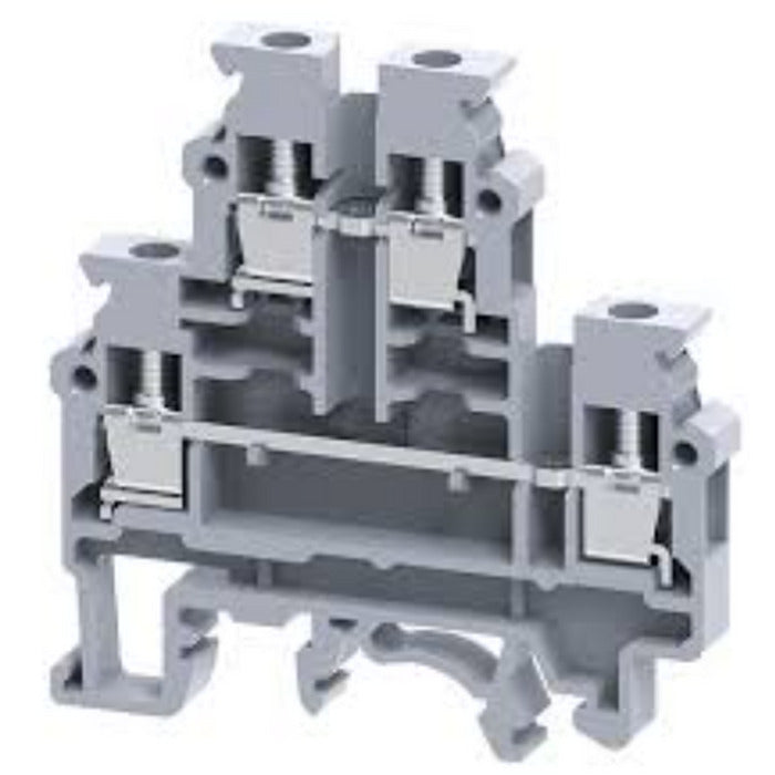 conector 4mm² duplo interligado cinza CONNECTWELL CDL4UN(I.S) [12.01.01.015]
