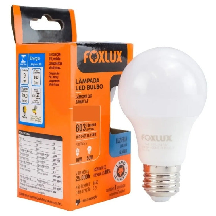 lampada LED  bulbo 15W 6500k E27 127/220V FOXLUX LED90.23 [13.12.01.004]