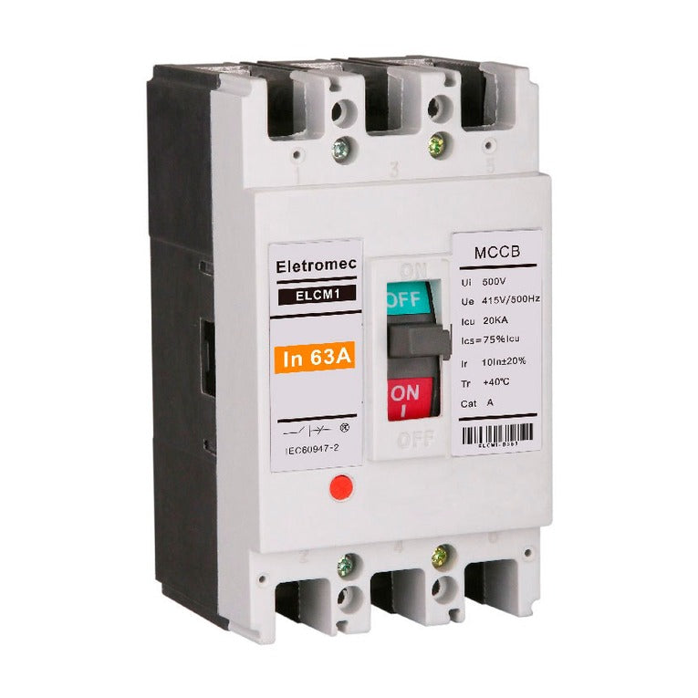 disjuntor caixa moldada  3x63A 20kA EATON ELETROMEC ELCM1-B363 [11.07.02.001]