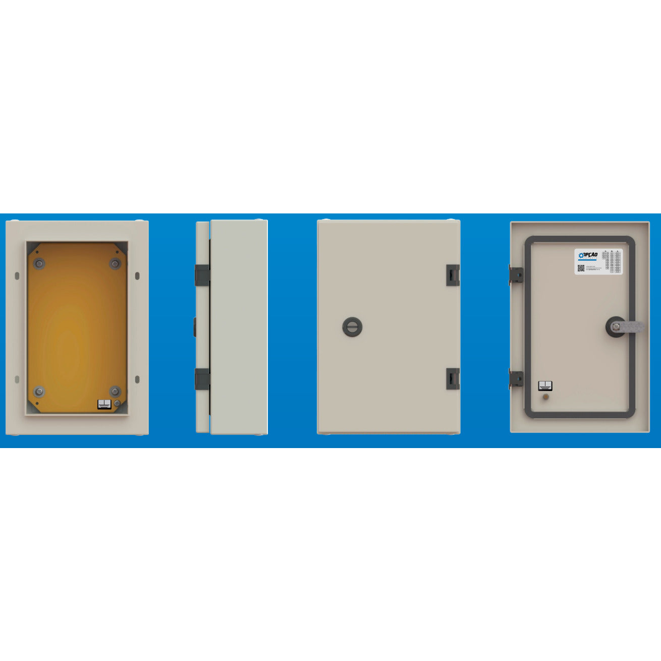 quadro comando 600x500x350mm RAL7032 laranja OPCAO CM605035 [OF]