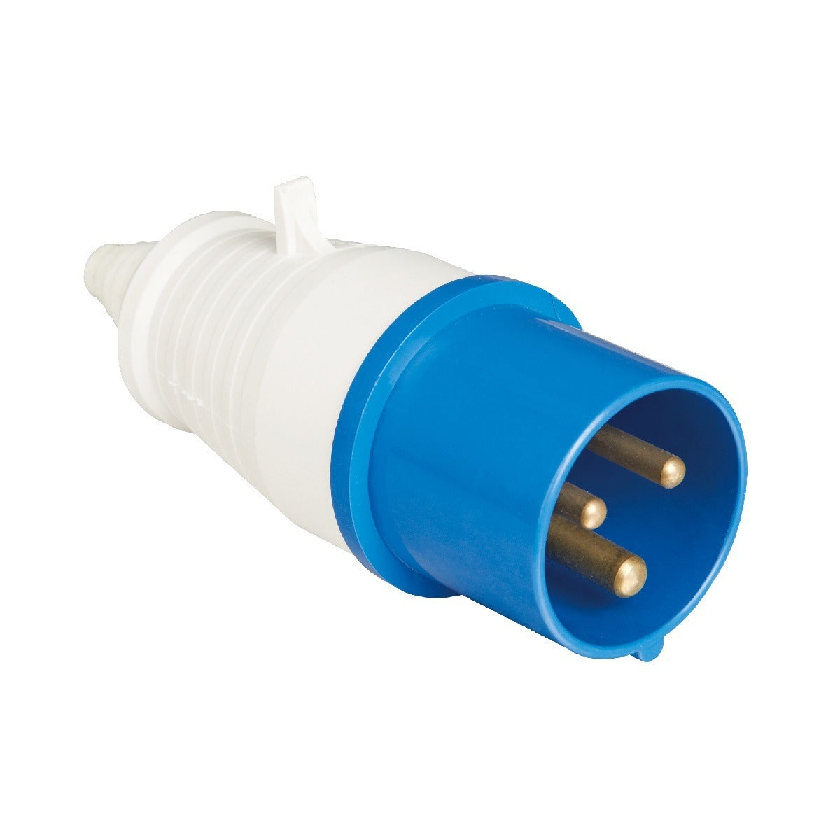 plug macho industrial 2P+T 32A 9H azul 200~250Vca IP44 linha standard PIWD-32P3H9E53 WEG 14684574 [12.12.02.009]