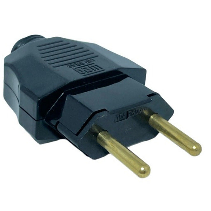 plug macho residencial 2P 20A 250V 180º PRETO WEG 13301710 [12.04.01.025]