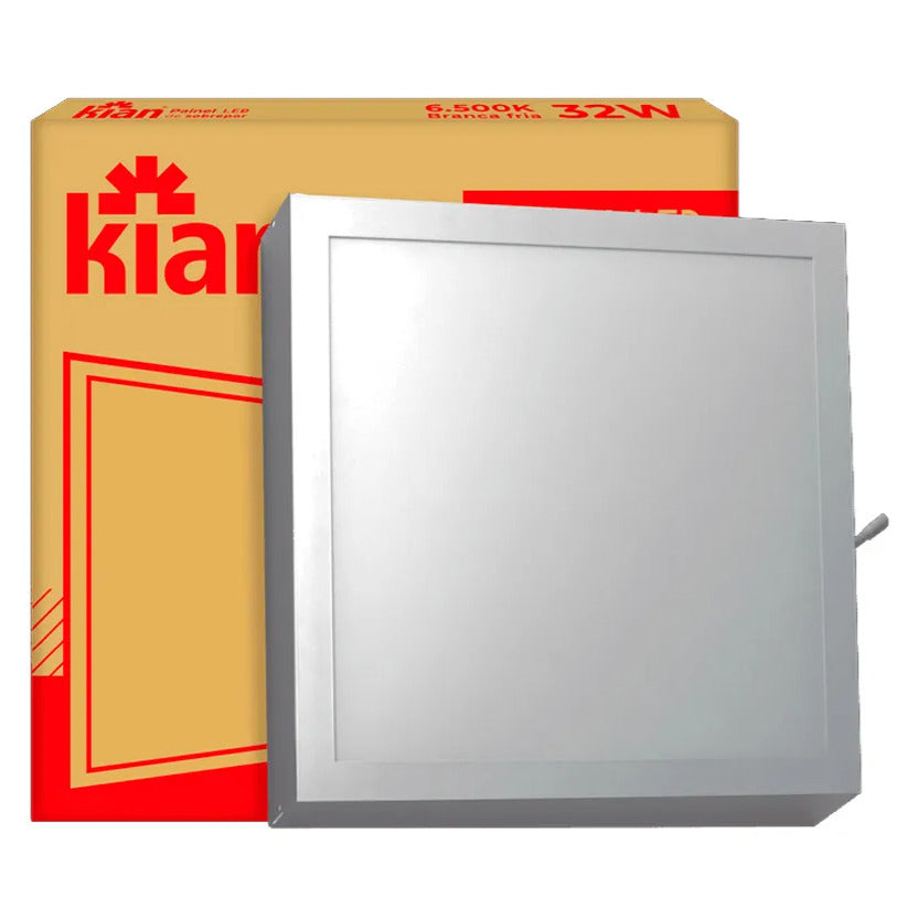 painel LED quadrado sobrepor 32W 6500k 400x400mm 2880lm KIAN 15748