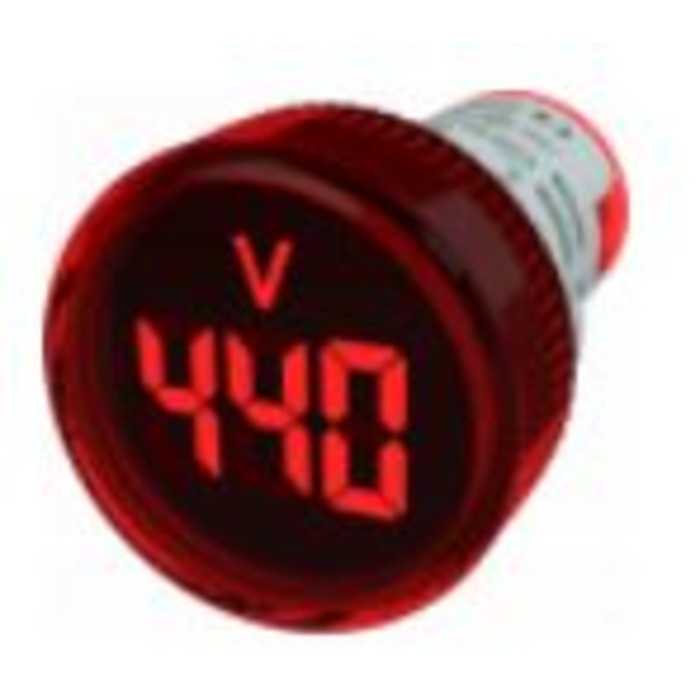 voltimetro digital 22mm 60~500Vca vermelho C2S-900808101 [11.10.01.063]