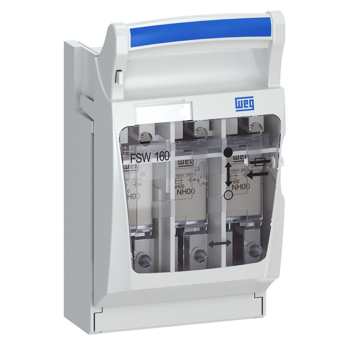 chave seccionadora fusivel 160A NH00 FSW160-3 WEG 11884182 [12.11.01.023]