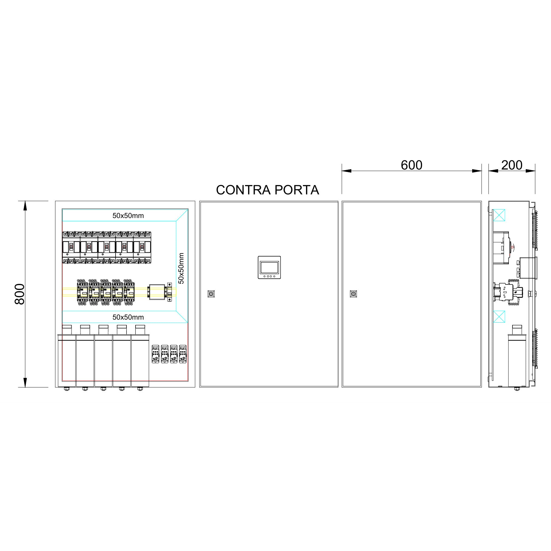 [kit.CCR] banco de capacitores  37,5kVAr 3#380/220Vca (5x7,5kVAr) WEG (uso EXTERNO IP54)
