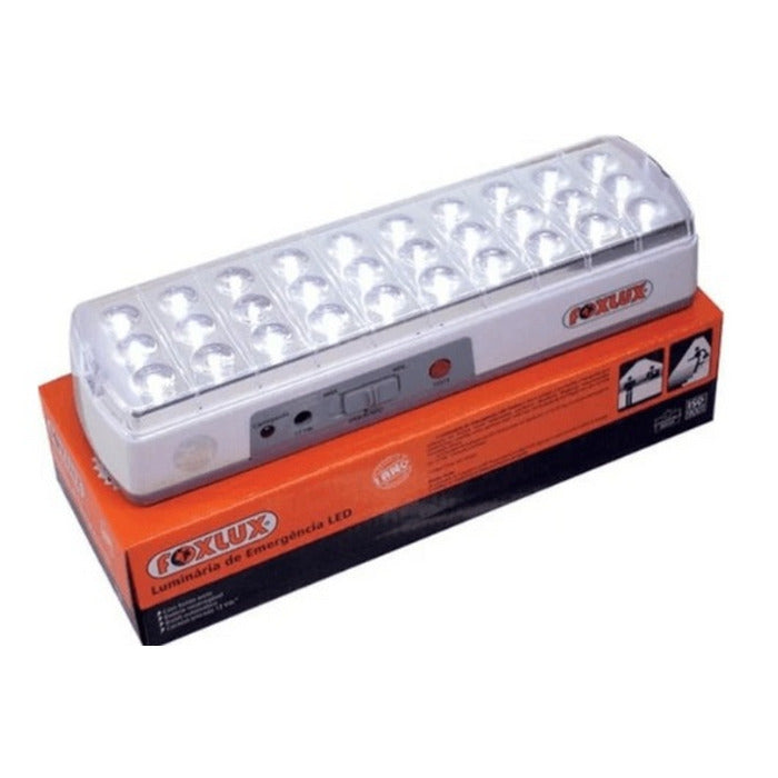 luminaria emergencia LED bloco autonomo 127/220Vca FOXLUFAMASTIL 17.16 [13.12.01.005]